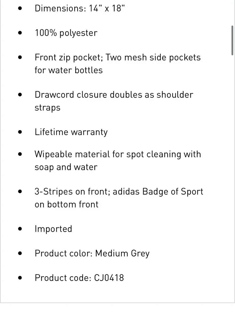 Adidas Alliance Sackpack